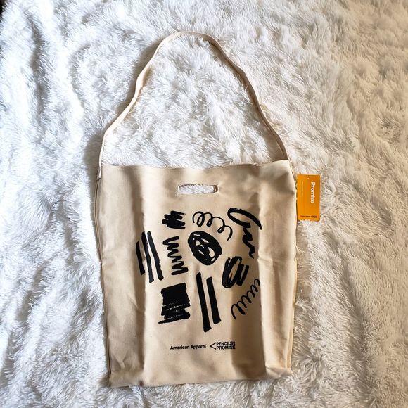 NEW American Apparel print Tote Bag - Picture 2 of 7